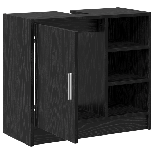 Gabinete de Lavabo Roble Negro 63x29x55 cm Madera Elaborada M 5