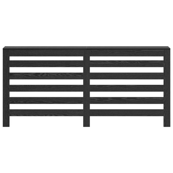 Cubierta para Radiador Roble Negro 175x20x82 cm de Madera Engineered M 4