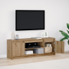 Mueble de TV con LED en Roble Artesanal de 139.5x34x50 cm. hecho de madera de calidad. 1