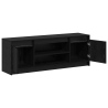 Mueble de TV con LED en roble negro. 139.5x34x50 cm. hecho de madera de calidad 5