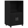 Mueble rcon ruedas madera de ingeniería roble negro 55x40x91 cm 2