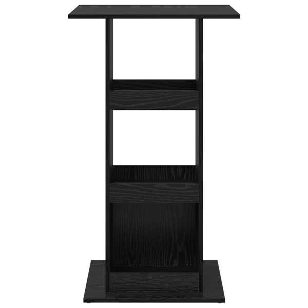 Mesa de Bar com Armazenamento Carvalho Preto 60x60x102 cm Madeira Engenheirada M 5