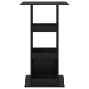 Mesa de Bar com Armazenamento Carvalho Preto 60x60x102 cm Madeira Engenheirada 5