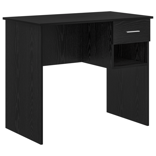 mesa com armazenamento Carvalho Preto 90x49.5x75 cm Madeira de engenharia M 2