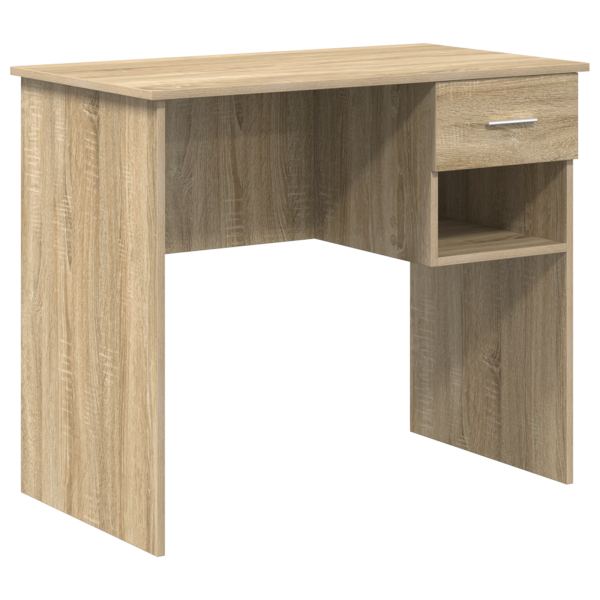 Escritorio con Almacenamiento Roble Sonoma 90x49.5x75 cm Madera Ingenierizada M 2