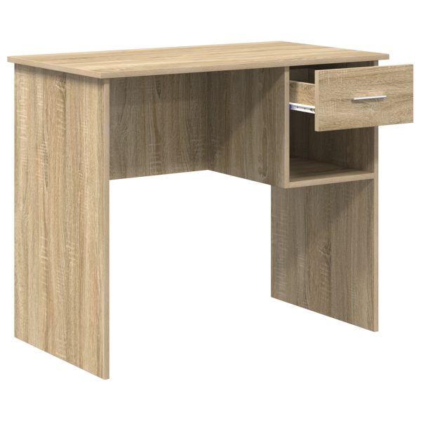 Escritorio con Almacenamiento Roble Sonoma 90x49.5x75 cm Madera Ingenierizada M 4