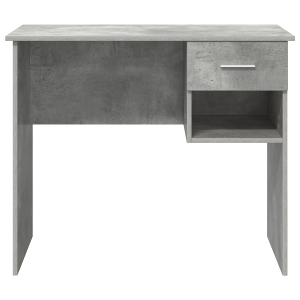 Mesa com armazenamento cinza concreto 90x49.5x75 cm madeira engenheirada M 5