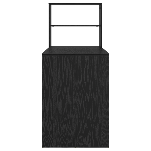 Secretária com Armazenagem Carvalho Preto 113x54x120 cm Madeira Derivada M 5