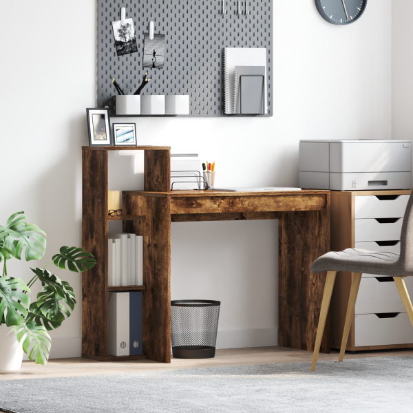 Escritorio de Escritura Roble Ahumado Tablero de partículas Mediano D