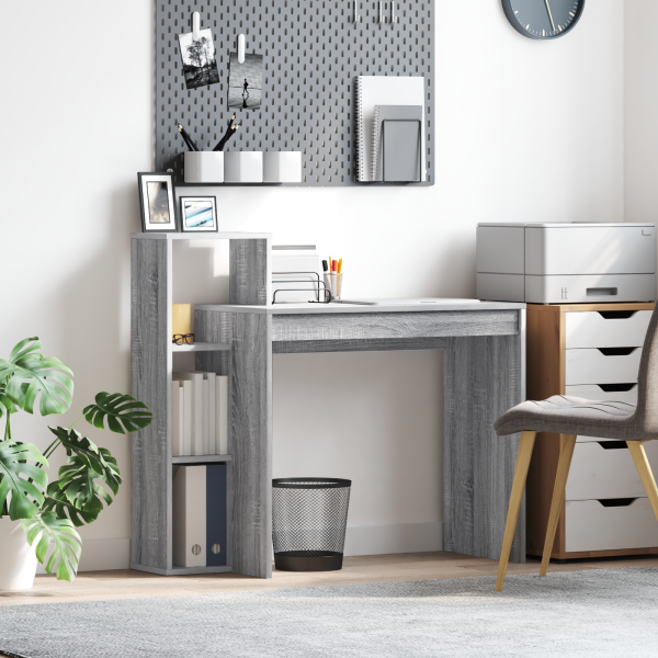 Escritorio de Computadora Gris Sonoma Tablero de Partículas Mediano D