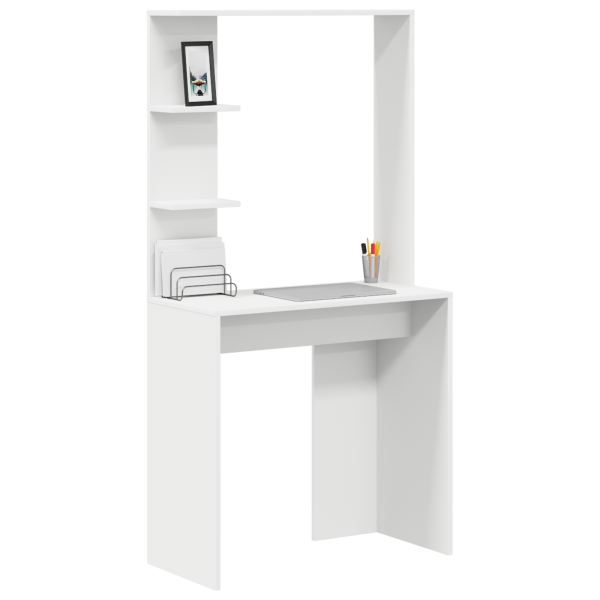 Escritorio Blanco de Blanco Madera de ingeniería Mediano M 3