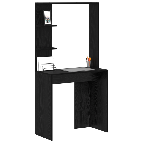 Escritorio de Computadora de Roble Negro Roble Negro M 3