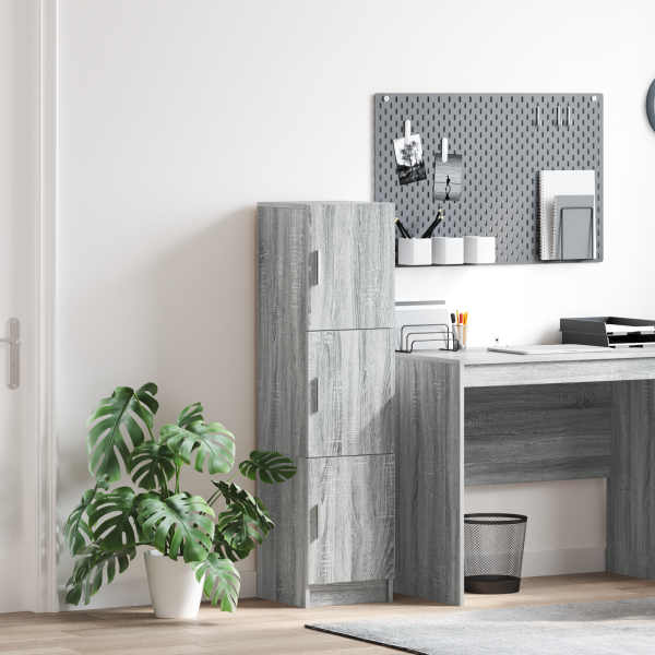 Aparador Gris Sonoma Gris Madera MDF Estándar Aparador Gris D