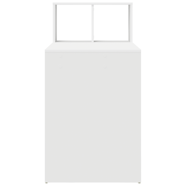 Escritorio de Escritura Blanco Madera Mediano Almacenamiento M 5