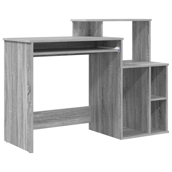 Mesa com Armazenamento Cinza Sonoma 120.5x44x88.5 cm Madeira Estruturada M 2