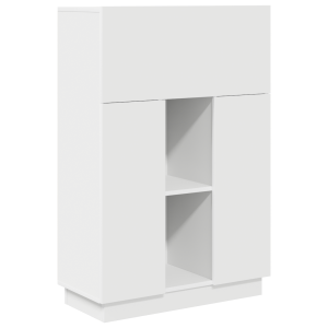 Escritorio Blanco Blanco Madera Trabajada Mediano H