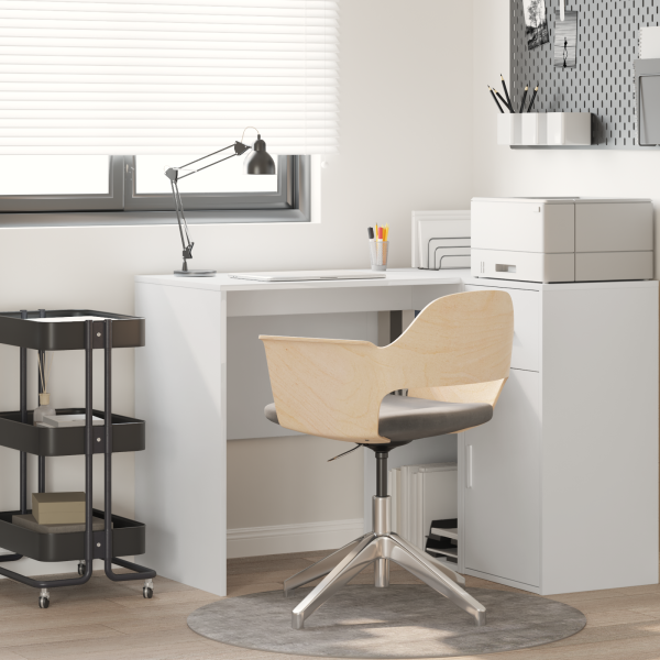 Escritorio de Escritura Blanco Madera Mediano Almacenamiento D