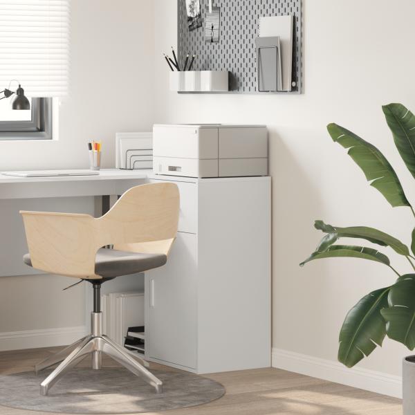 Armario Blanco MDF Compacto Almacenamiento Minimalista Cajones D