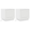 Cabinetes de Noche con Luces LED 2 pcs Blanco 44x34.5x45 cm 2