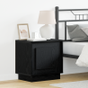 Cabinete de Noche con Luces LED Roble Negro 44x34.5x45 cm 1