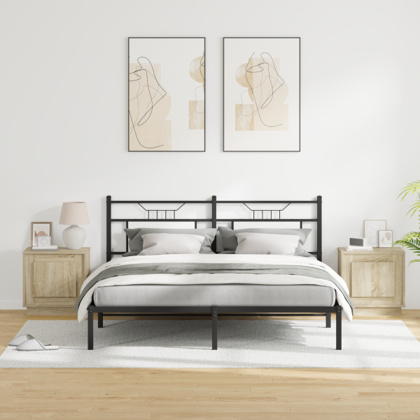 Cajones de Noche con Luces LED 2 pcs Roble Sonoma 44x34.5x45 cm M 5