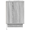 Cabinet de Noche con LED Gris Sonoma 50x34.5x50 cm 4