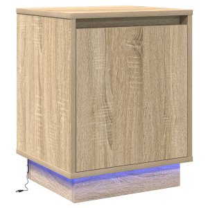 Cabeceira com Luzes LED Carvalho Sonoma 39x34.5x50 cm H