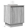 Cabinet de noche con luces LED Gris Sonoma 39x34.5x50 cm 3