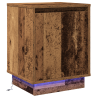 Cabinet de Noche con Luces LED Madera Vieja 39x34.5x50 cm 2