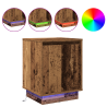 Cabinet de Noche con Luces LED Madera Vieja 39x34.5x50 cm 4