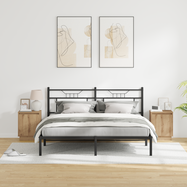 Mesitas de Noche con Luces LED 2 pcs Roble Artesanal 39x34.5x50 cm M 5