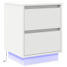 Cabinet de noche con luces LED blancas 39x34.5x50 cm 2