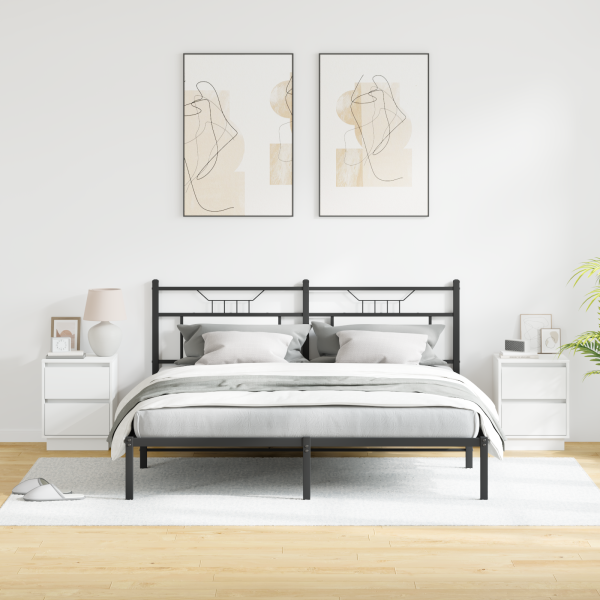 Cabinet de Noche con Luces LED 2 pcs Blanco 39x34.5x50 cm M 5