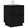 Cabinet de Noche con Luces LED Negras 39x34.5x50 cm 3