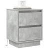 Cabinet de Noche con Luces LED Concreto Gris 39x34.5x50 cm 3