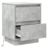 Cabinet de Noche con Luces LED Concreto Gris 39x34.5x50 cm 5