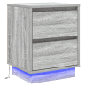 Cabinet de Noche con Luces LED Gris Sonoma 39x34.5x50 cm 2