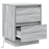 Cabinet de Noche con Luces LED Gris Sonoma 39x34.5x50 cm 5