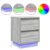 Armários de Cabeceira com Luzes LED 2 pcs Cinza Sonoma 39x34.5x50 cm 4