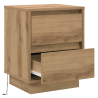 Cabinet de Noche con Luces LED Roble Artesanal 39x34.5x50 cm 5