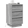 Gabinete de Noche con LED Gris Sonoma 39x34.5x65 cm Madera Elaborada 3