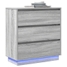 Mesita de noche LED madera color gris Sonoma 71x34.5x75 cm 3