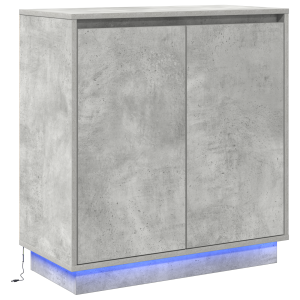 Buffet  com LED Cinza Concreto 71x34.5x75 cm de madeira engenheirada H