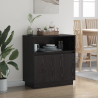Sideboard con LED Negro Roble 71x34.5x75 cm Madera Elaborada 5