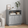 Sideboard con LED Gris Sonoma 71x34.5x75 cm Madera elaborada 1