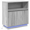 Sideboard con LED Gris Sonoma 71x34.5x75 cm Madera elaborada 2