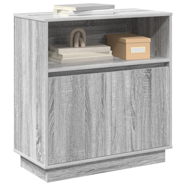Sideboard con LED Gris Sonoma 71x34.5x75 cm Madera elaborada M 3