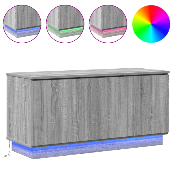 Gabinete para TV Cinzento Sonoma 100x38x49 cm Madeira engenheirada M 4