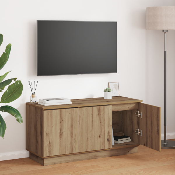 Mueble para TV Roble artesanal 100x38x49 cm Madera ingenierizada D