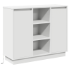 Sideboard com LED Branco 90x32x75 cm em Madeira Compensada 2